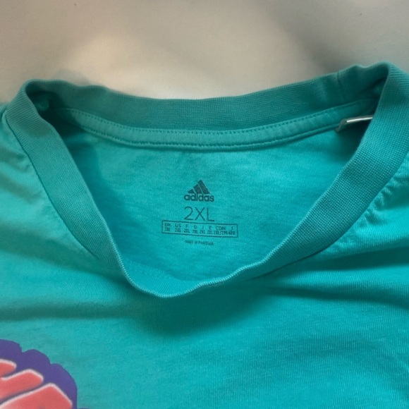 Women’s Adidas Turquoise Graphic Tee Size 2X - Picture 3 of 7